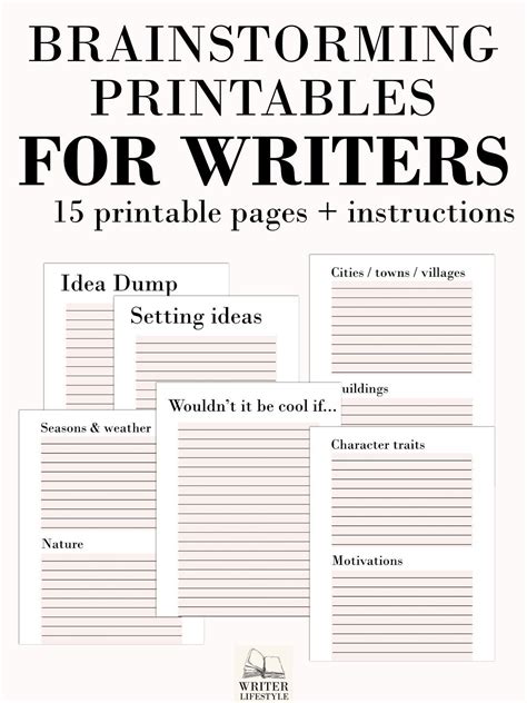 Book Brainstorming Template