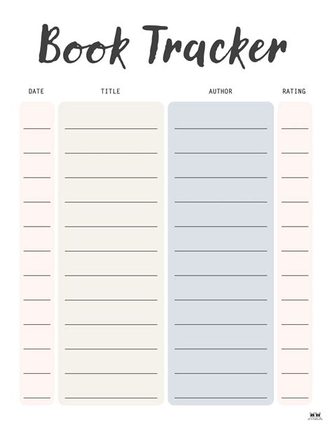 Book Tracker Template