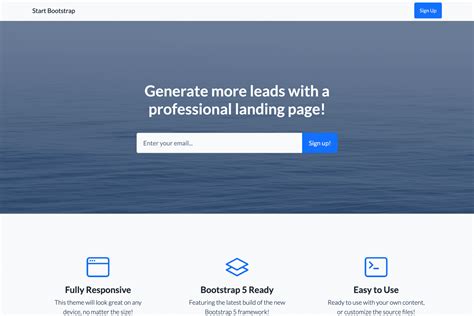 Bootstrap Landing Page Template