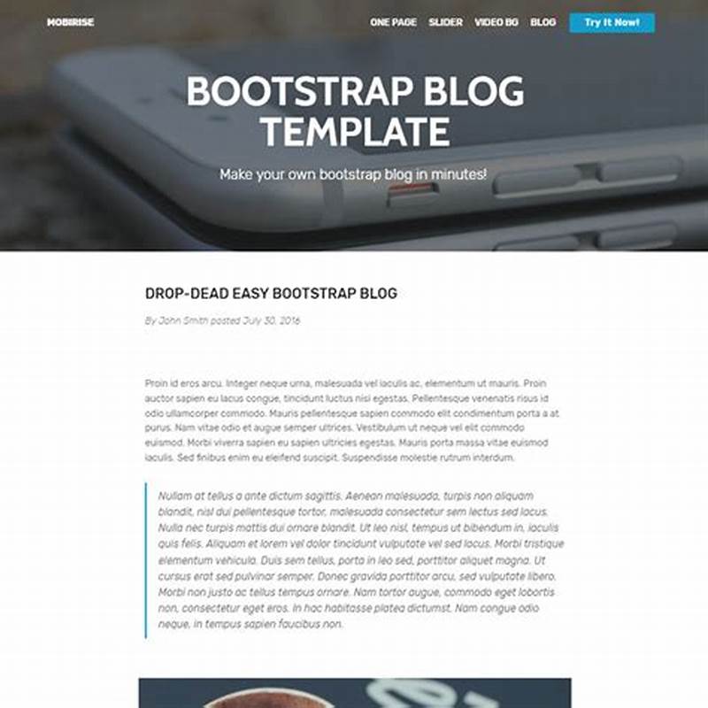 Bootstrap Template Blog Creative Clean