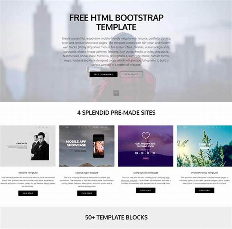 Bootstrap Template Blog Responsive Modern