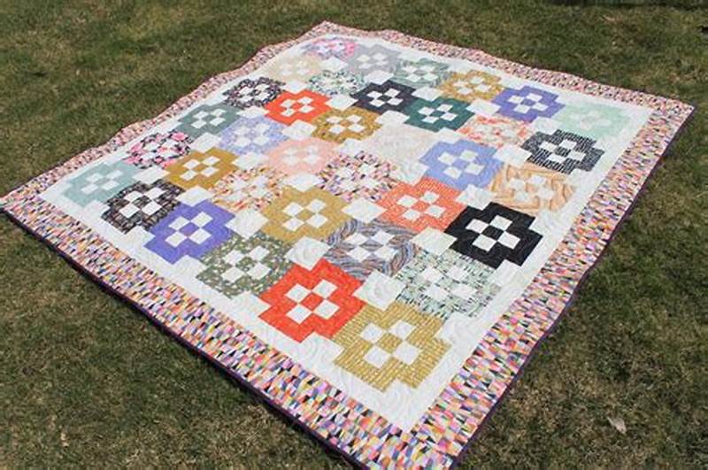 Bordered Nine Patch Quilt Pattern