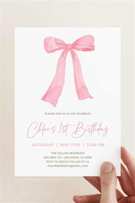 Bow Invitation Template