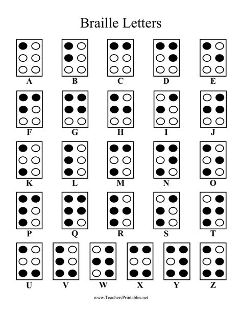 Braille Alphabet Printable