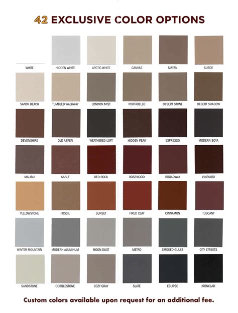 Brick Stain Color Chart