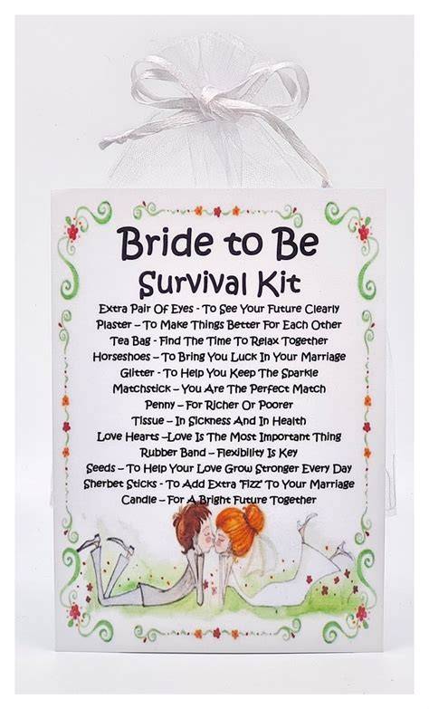 Bride Survival Kit Poem Free Printable