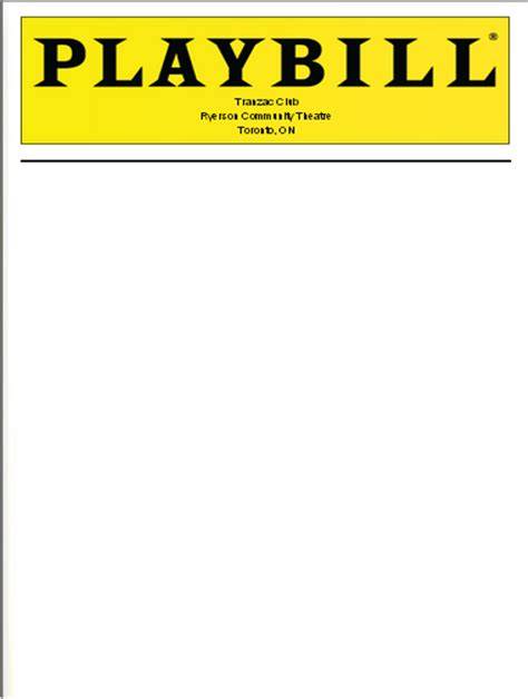 Broadway Playbill Template