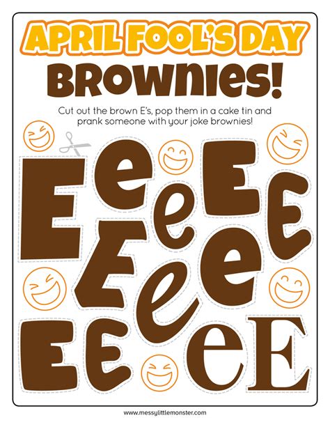 Brown E Prank Printable