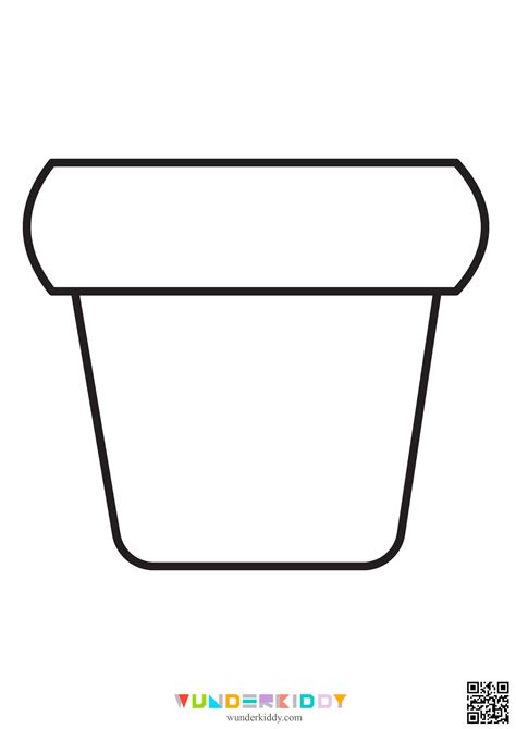 Brown Flower Pot Template