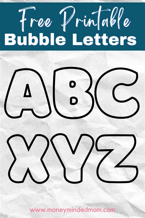 Bubble Alphabet Letter Templates