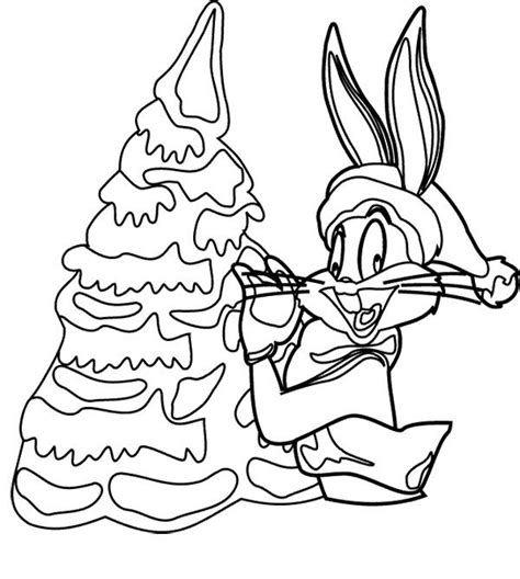 Bugs Bunny Christmas Coloring Pages