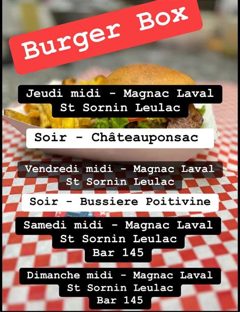 Burger Box à Magnac-Laval
