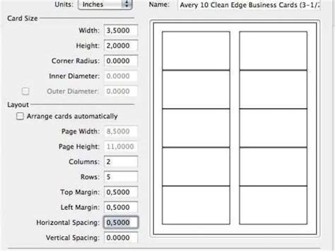 Business Card Template 10 Per Sheet