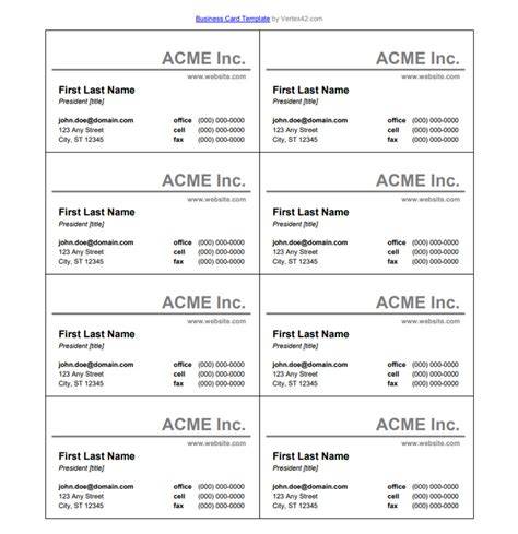 Business Card Template Microsoft Word