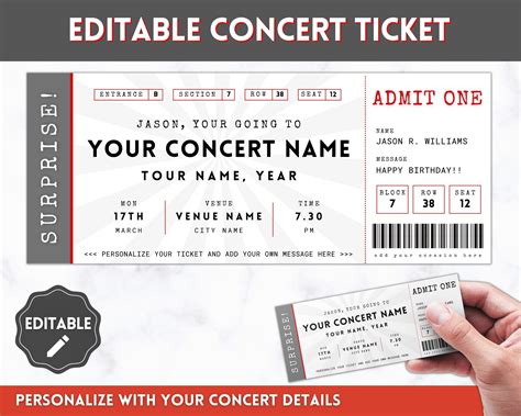 Business Card Templates That Look Like Concert Tickets