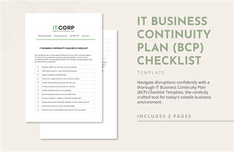Business Continuity Plan Bcp Template