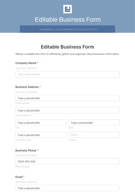 Business Forms Templates