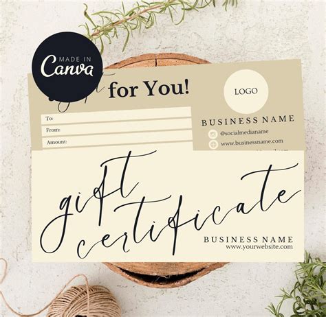 Business Gift Card Template