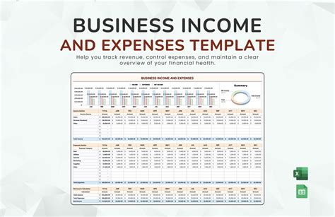 Business Income And Expenses Excel Template