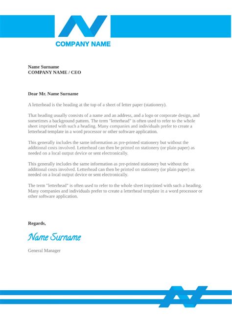 Business Letter Template Google Docs