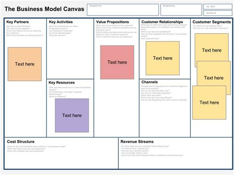 Business Model Canvas Template Word Document