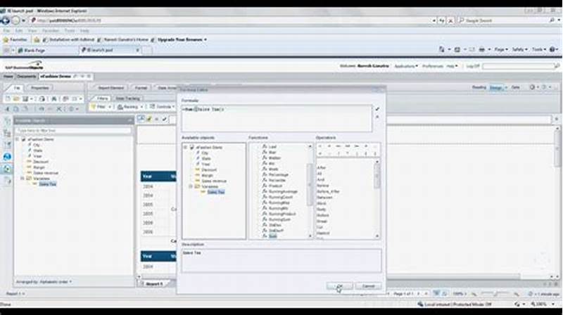 Business Objects Matches Pattern Example