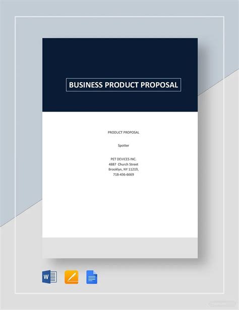 Business Product Proposal Template