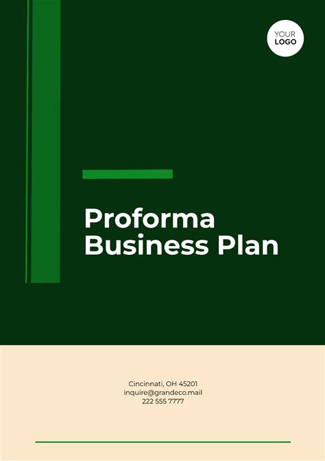 Business Proforma Template