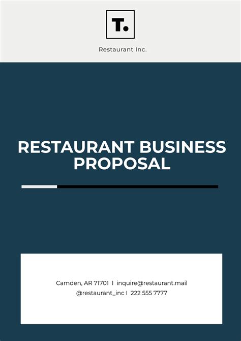 Business Proposal Restaurant Template