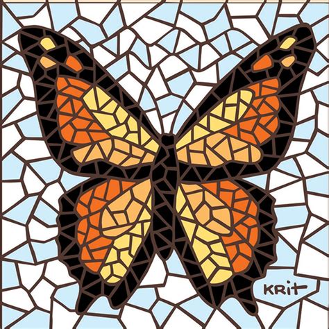 Butterfly Mosaic Template