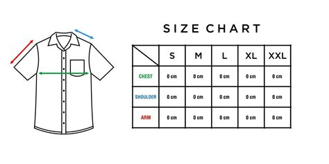 Button Shirt Size Chart