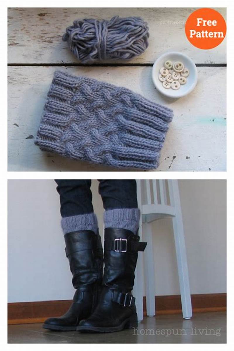 Cable Knit Boot Cuff Pattern Free