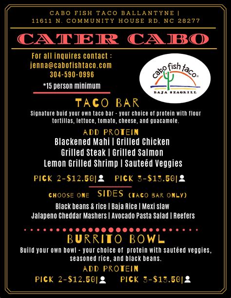 Cabo Fish Taco catering