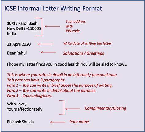 New informal letter format class 4 of 583