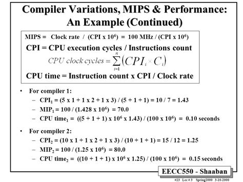 Calculating CPI Computer Architecture