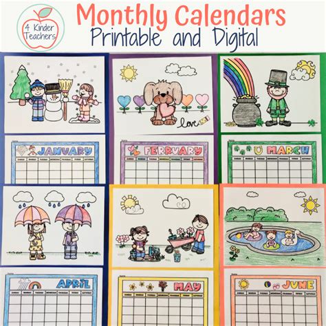 Calendar Printable Kindergarten