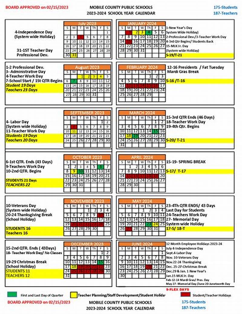 Calendar Spring Break