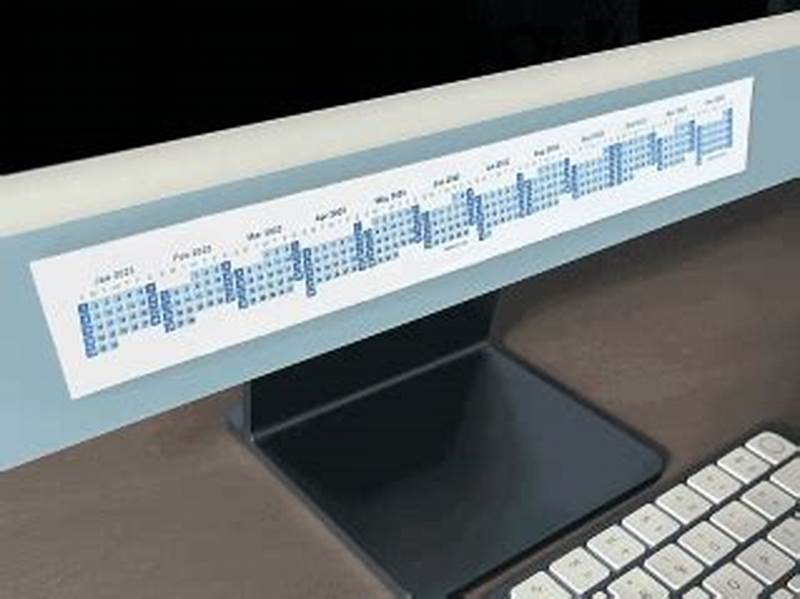Calendar Strip For Computer Monitor