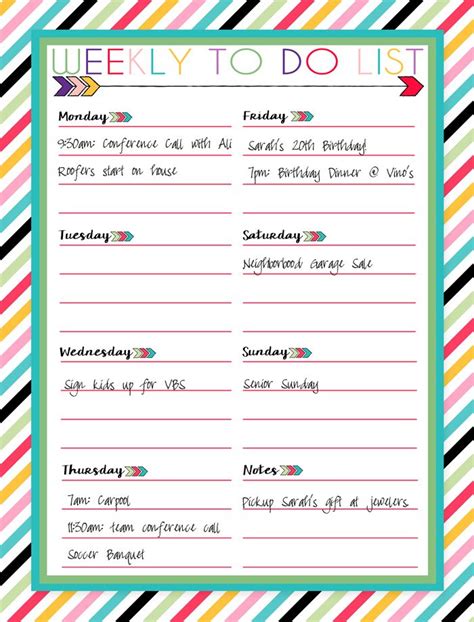 Calendar and To-do List