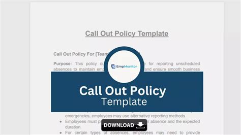 Call Out Policy Template