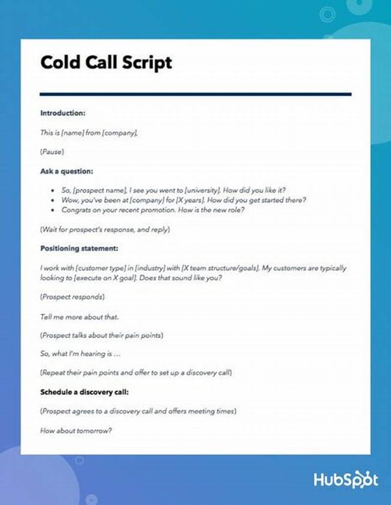 Call Script Template