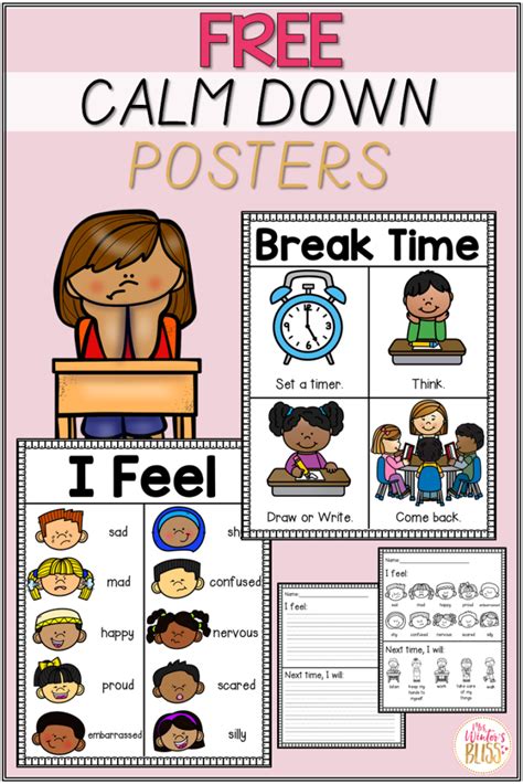 Calm Down Corner Printables Free