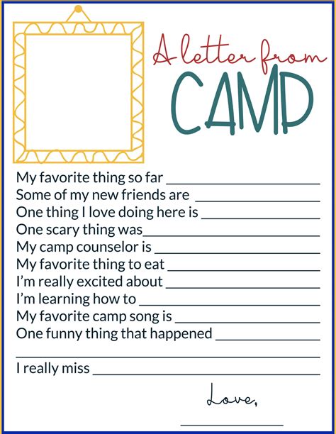 Camp Letter Templates