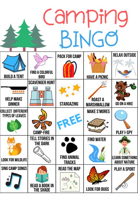 Camping Bingo Printable Free