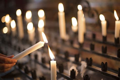 candles in catholic prayer room