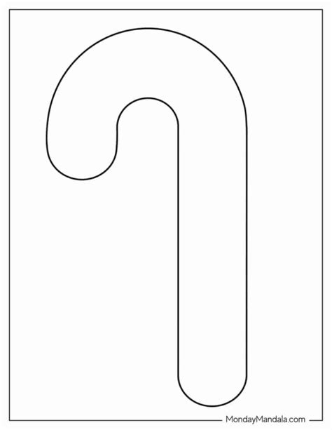 Candy Cane Cut Out Printable