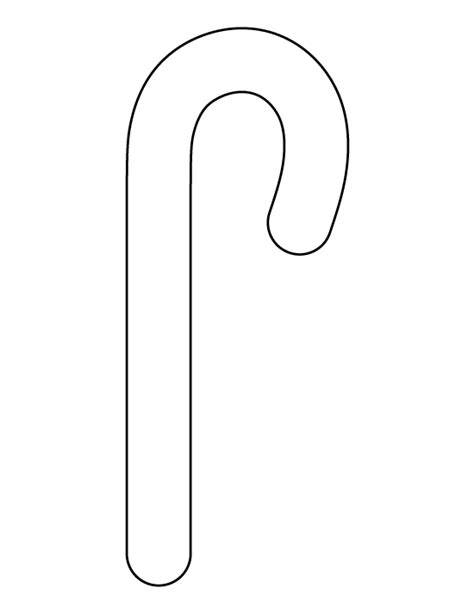 Candy Cane Template Large