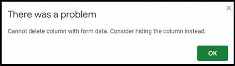 Cannot Delete Column With Form Data