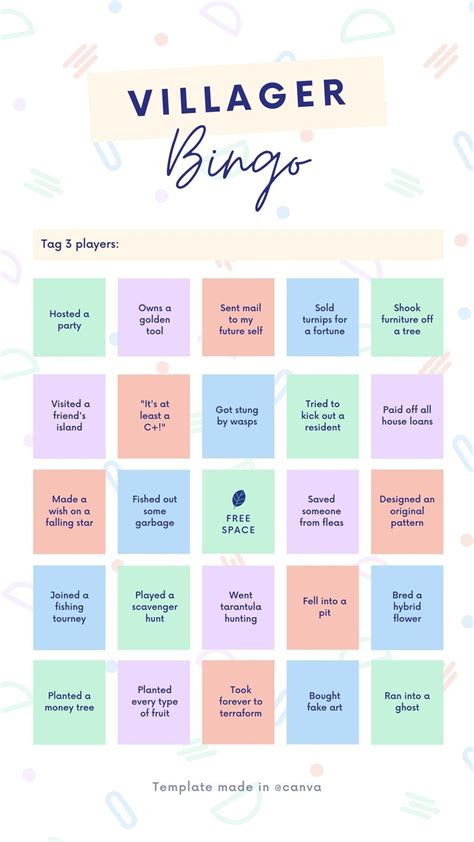 Canva Bingo Card Template