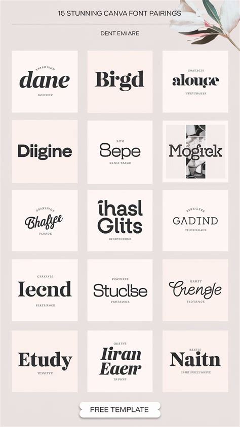 Canva Font Templates
